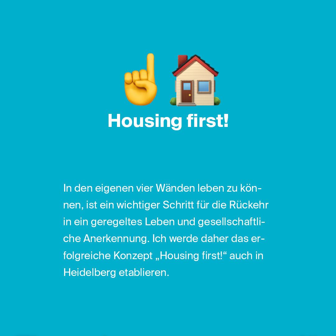 Housing first! Theresia Bauer